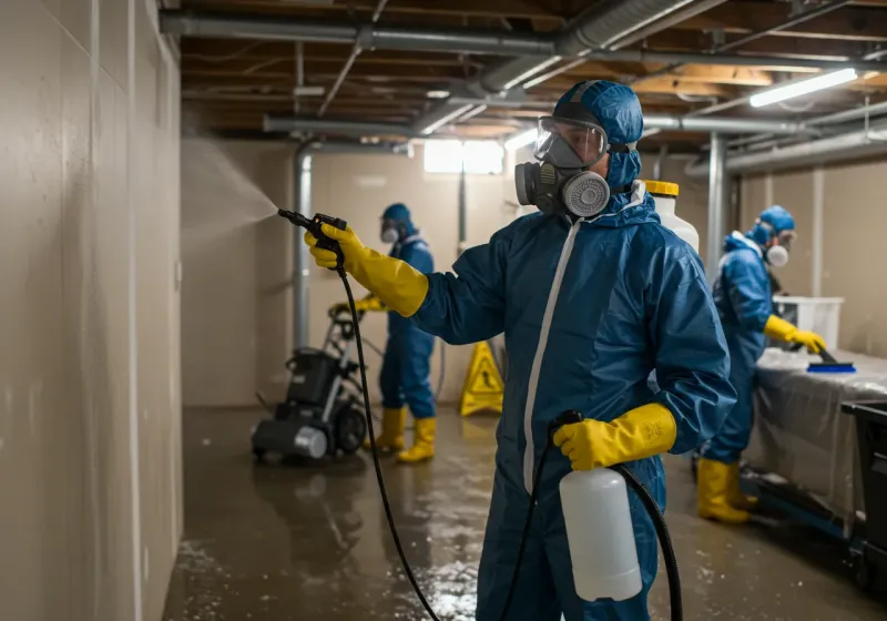 Basement Sanitization and Antimicrobial Treatment process in Schofield Barracks, HI